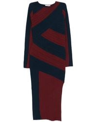 Patrizia Pepe - Sculptural Knitted Midi Dress - Lyst
