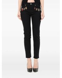 McQueen - Embroidered Details Skinny Jeans - Lyst