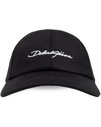 Dolce & Gabbana - Logo-Emboridery Cotton Baseball Cap - Lyst
