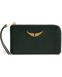 Zadig & Voltaire - Zv Grained Leather Cardholder - Lyst