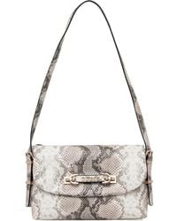 Guess - Snakeskin-Effect Chain Satchel Bag - Lyst