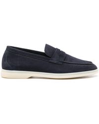 SCAROSSO - Luciana Penny-Slot Suede Loafers - Lyst