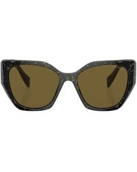 Prada - Marble-Print Cat-Eye Sunglasses - Lyst