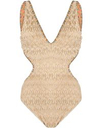 Missoni Costume intero con scollo a V - Neutro
