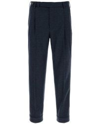 PT Torino - Houndstooth-Pattern Pleated Trousers - Lyst