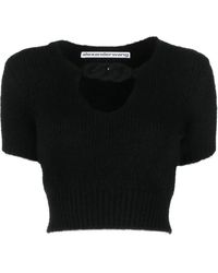 Alexander Wang - クロップド ニットトップ - Lyst