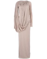 Chats by C.Dam - Flavia Asymmetrical-Drape Long-Sleeve Maxi Dress - Lyst