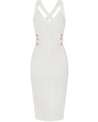 Elisabetta Franchi - Robe En Maille 3D À Coupe Mi-Longue - Lyst