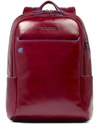 Piquadro - Leather Laptop Backpack - Lyst