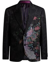 Etro - Peacock-Jacquard Single-Breasted Blazer - Lyst