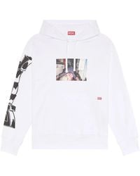 DIESEL - ‘S-Macs-Hood-L3’ Hoodie With Print - Lyst