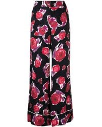 Marni - Floral-Print Wide-Leg Trousers - Lyst