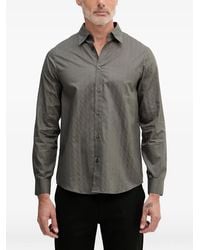 ARMANI EXCHANGE - Monogram-Print Long-Sleeve Shirt - Lyst