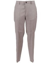 Peserico - Pressed-Crease Straight-Leg Trousers - Lyst