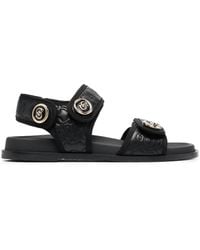 Ferragamo - Ferragamo Logo-Plaque Detail Sandals - Lyst