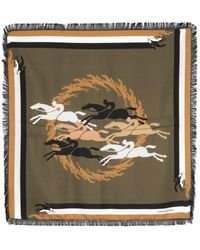 Longchamp - Jumping 70 Silk Scarf - Lyst