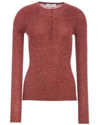 Gabriela Hearst - Anges Button-Collar T-Shirt - Lyst