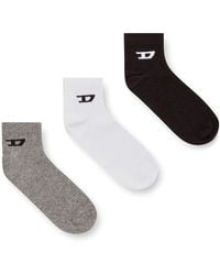 DIESEL - Logo Ankle Socks (Set Of Three) - Lyst