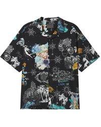 Musium Div. - Overhemd Met Grafische Print - Lyst