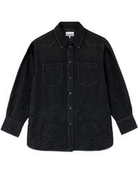 Ganni - Cotton Denim Shirt - Lyst