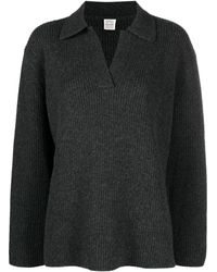 Totême - Polo Collar Wool-blend Jumper - Lyst