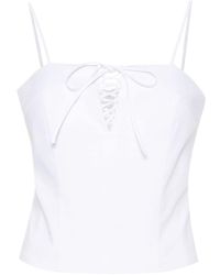 FEDERICA TOSI - Lace-up Corset Top - Lyst