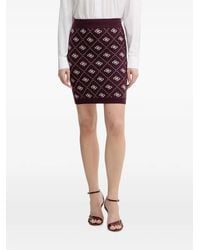 Guess - Monogram-Knit Diamond-Pattern Mini Skirt - Lyst