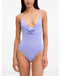 Benetton - Floral-Applique Swimsuit - Lyst