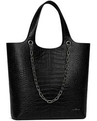 John Richmond - Croc-Effect Chain-Detail Tote Bag - Lyst