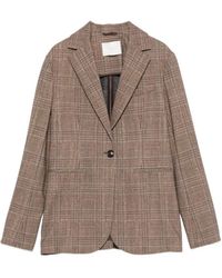 Circolo 1901 - Check-Print Single-Breasted Blazer - Lyst