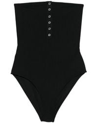 TOTEME - Ribbed Strapless Swimsuit - Lyst