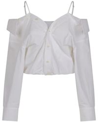 Alexander Wang - Off-Shoulder Top With Strap Detail - Lyst