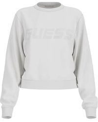 Guess - Rhinestone-Embellished Logo Sweatshirt - Lyst