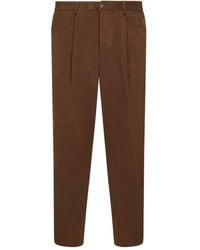 D4.0 - Moleskin-Effect Five-Pocket Trousers - Lyst