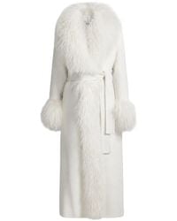 DUCIE - Lola Sheepskin-Trimmed Coat - Lyst
