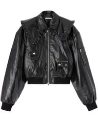 Ganni - Ruffled-Collar Jacket - Lyst