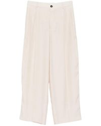 SOLOTRE - Pleated Straight-Leg Trousers - Lyst