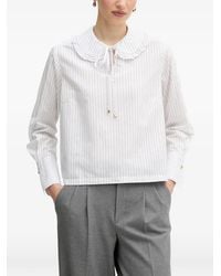 Barbour - Avery Ruffled Striped Blouse - Lyst
