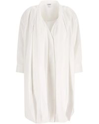 Loewe - Abito Corto Plissettato Con Maniche A 3/4 - Lyst