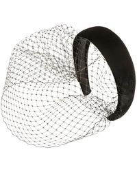 Jennifer Behr - Kate Voilette Velvet Headband - Lyst