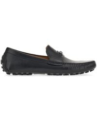 Ferragamo - Gancini-Buckle Leather Loafers - Lyst