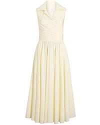 Patou - Draped Striped Midi Dress - Lyst
