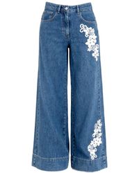 Twinset - Lace Wide-Leg Trousers - Lyst