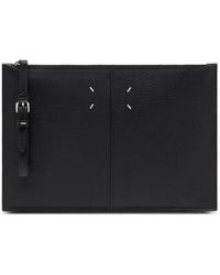 Maison Margiela - Buckle Leather Clutch Bag - Lyst