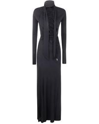 The Attico - Maxi-Jurk Met Lange Mouwen En Veters - Lyst