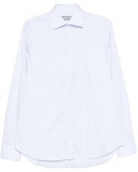 Canali - Pinstripe Cotton Shirt - Lyst