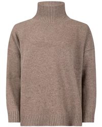 Weekend by Maxmara - High-Neck Drop-Shoulder Sweater - Lyst