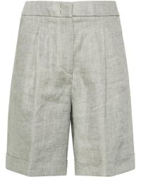 Peserico - Linen Tailored Shorts - Lyst