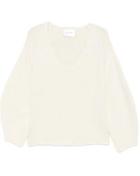 Soft Goat - Puff Sleeve V-Neck Knit - Lyst