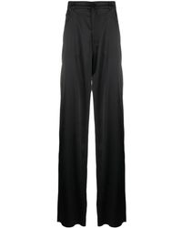 Balenciaga - Loose-Cut Stretch-Satin Trousers - Lyst